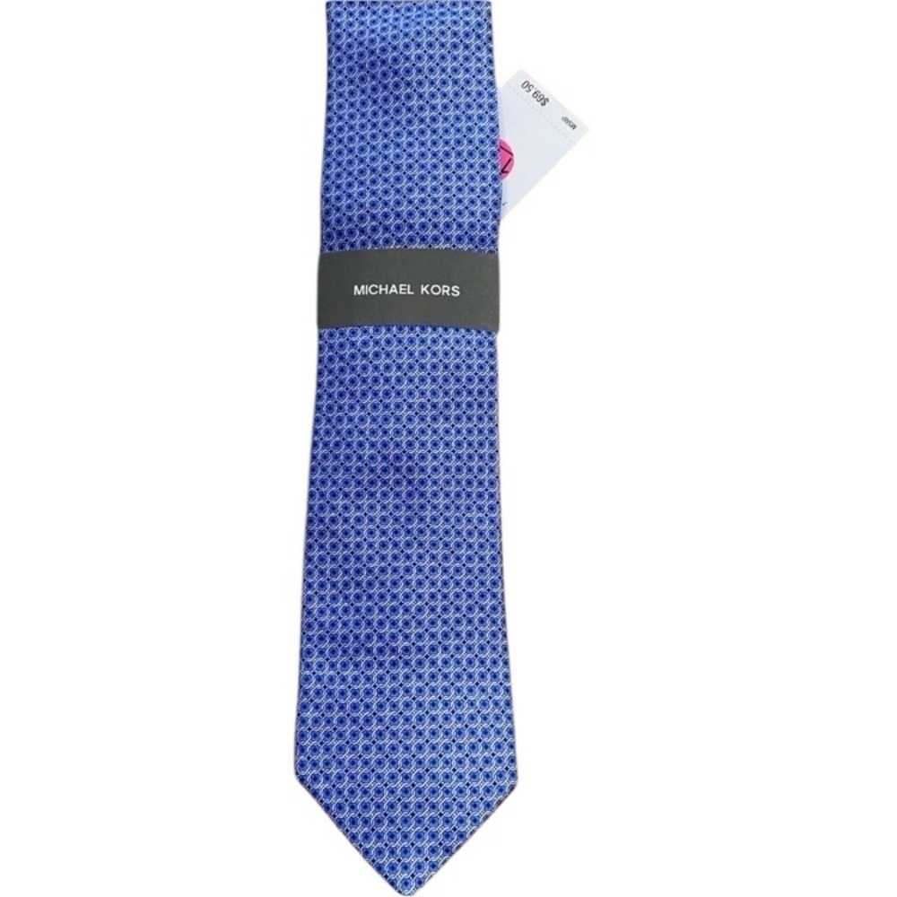 Michael Kors Blue Patterned Men's Tie NEW